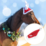 Maxbell Horse Ear Bonnet Equipment Horse Santa Cap for Christmas Party Favors