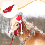 Maxbell Horse Ear Bonnet Equipment Horse Santa Cap for Christmas Party Favors