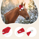 Maxbell Horse Ear Bonnet Equipment Horse Santa Cap for Christmas Party Favors