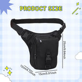 Maxbell Drop Leg Bag Multipurpose Utility Pouch Leg Pouch for Motorcycle Hiking Bike Black