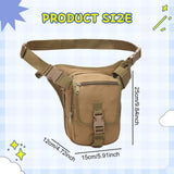 Maxbell Drop Leg Bag Multipurpose Utility Pouch Leg Pouch for Motorcycle Hiking Bike Khaki