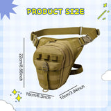 Maxbell Drop Leg Bag Decor Fishing Travel Portable Crossbody Bag Organizer Thigh Bag Brown