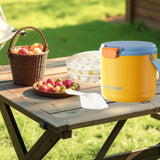 Maxbell Insulated Ice Bucket Storage Bin Ice Cube Tray Champagne Bar Club Cooler Box Yellow