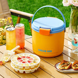 Maxbell Insulated Ice Bucket Storage Bin Ice Cube Tray Champagne Bar Club Cooler Box Yellow