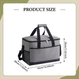 Maxbell Insulated Lunch Bag Leakproof Portable Cooler Tote for Office Outdoor Hiking Gray