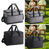 Maxbell Insulated Lunch Bag Leakproof Portable Cooler Tote for Office Outdoor Hiking Gray