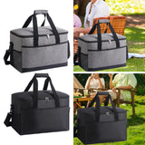 Maxbell Insulated Lunch Bag Leakproof Portable Cooler Tote for Office Outdoor Hiking Gray