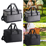 Maxbell Insulated Lunch Bag Leakproof Portable Cooler Tote for Office Outdoor Hiking Gray