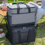 Maxbell Insulated Lunch Bag Leakproof Portable Cooler Tote for Office Outdoor Hiking Gray