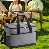 Maxbell Insulated Lunch Bag Leakproof Portable Cooler Tote for Office Outdoor Hiking Gray