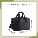 Maxbell Insulated Lunch Bag Leakproof Portable Cooler Tote for Office Outdoor Hiking Black