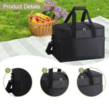 Maxbell Insulated Lunch Bag Leakproof Portable Cooler Tote for Office Outdoor Hiking Black