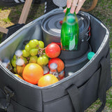 Maxbell Insulated Lunch Bag Leakproof Portable Cooler Tote for Office Outdoor Hiking Black