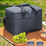 Maxbell Insulated Lunch Bag Leakproof Portable Cooler Tote for Office Outdoor Hiking Black