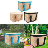 Maxbell Insulated Food Delivery Bag Adults Grocery Tote for Travel Restaurant Office Khaki Blue