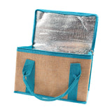 Maxbell Insulated Food Delivery Bag Adults Grocery Tote for Travel Restaurant Office Khaki Blue