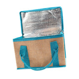 Maxbell Insulated Food Delivery Bag Adults Grocery Tote for Travel Restaurant Office Khaki Blue