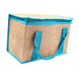 Maxbell Insulated Food Delivery Bag Adults Grocery Tote for Travel Restaurant Office Khaki Blue