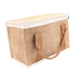 Maxbell Insulated Food Delivery Bag Adults Grocery Tote for Travel Restaurant Office Khaki White