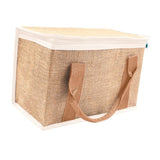 Maxbell Insulated Food Delivery Bag Adults Grocery Tote for Travel Restaurant Office Khaki White