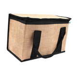 Maxbell Insulated Food Delivery Bag Adults Grocery Tote for Travel Restaurant Office Khaki Black