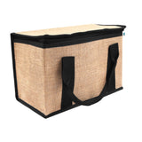 Maxbell Insulated Food Delivery Bag Adults Grocery Tote for Travel Restaurant Office Khaki Black