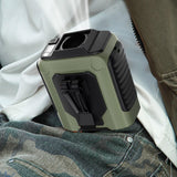 Maxbell Waist Fan 100 Gears Flashlight Cooling Fan for Backpacking Courier Farm Work Green