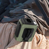 Maxbell Waist Fan 100 Gears Flashlight Cooling Fan for Backpacking Courier Farm Work Green