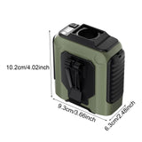 Maxbell Waist Fan 100 Gears Flashlight Cooling Fan for Backpacking Courier Farm Work Green