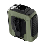 Maxbell Waist Fan 100 Gears Flashlight Cooling Fan for Backpacking Courier Farm Work Green