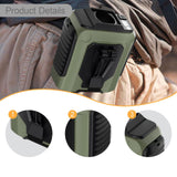 Maxbell Waist Fan 100 Gears Flashlight Cooling Fan for Backpacking Courier Farm Work Green