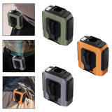 Maxbell Waist Fan 100 Gears Flashlight Cooling Fan for Backpacking Courier Farm Work Green