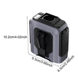 Maxbell Waist Fan 100 Gears Flashlight Cooling Fan for Backpacking Courier Farm Work Grey