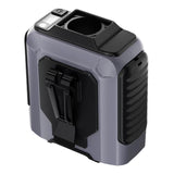 Maxbell Waist Fan 100 Gears Flashlight Cooling Fan for Backpacking Courier Farm Work Grey