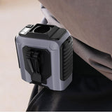 Maxbell Waist Fan 100 Gears Flashlight Cooling Fan for Backpacking Courier Farm Work Grey