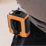 Maxbell Waist Fan 100 Gears Flashlight Cooling Fan for Backpacking Courier Farm Work Orange