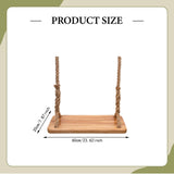 Maxbell Hanging Tree Swing Patio Garden Kids Adults Lawn Christmas Wooden Swing Seat 60cmx20cm