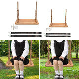 Maxbell Hanging Tree Swing Patio Garden Kids Adults Lawn Christmas Wooden Swing Seat 60cmx20cm