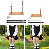 Maxbell Hanging Tree Swing Patio Garden Kids Adults Lawn Christmas Wooden Swing Seat 60cmx20cm