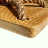 Maxbell Hanging Tree Swing Patio Garden Kids Adults Lawn Christmas Wooden Swing Seat 60cmx20cm