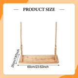 Maxbell Hanging Wood Swing Easy Installation Funny Kids Swing Set for Park Lawn Yard