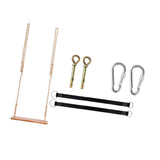 Maxbell Hanging Wood Swing Easy Installation Funny Kids Swing Set for Park Lawn Yard