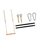 Maxbell Hanging Wood Swing Easy Installation Funny Kids Swing Set for Park Lawn Yard