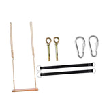 Maxbell Hanging Wood Swing Easy Installation Funny Kids Swing Set for Park Lawn Yard