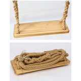 Maxbell Hanging Wood Swing Easy Installation Funny Kids Swing Set for Park Lawn Yard