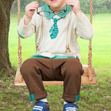 Maxbell Hanging Wood Swing Easy Installation Funny Kids Swing Set for Park Lawn Yard