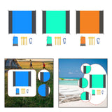 Maxbell Beach Blanket Toy Pad Waterproof Foldable 78.74inchx82.68inch Picnic Blanket blue gray