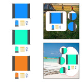 Maxbell Beach Blanket Toy Pad Waterproof Foldable 78.74inchx82.68inch Picnic Blanket blue gray