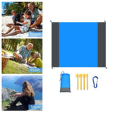 Maxbell Beach Blanket Toy Pad Waterproof Foldable 78.74inchx82.68inch Picnic Blanket blue gray