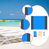 Maxbell Beach Blanket Toy Pad Waterproof Foldable 78.74inchx82.68inch Picnic Blanket blue gray